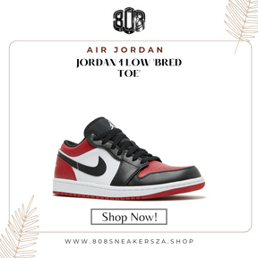 JORDAN 1 LOW 'BRED TOE